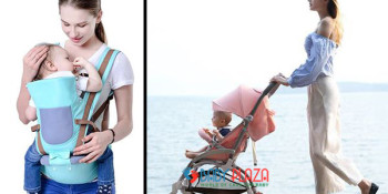 Nên mua địu hay xe đẩy cho bé