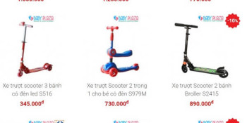 Tiêu chí chọn xe trượt cho trẻ em được áp dụng nhiều nhất