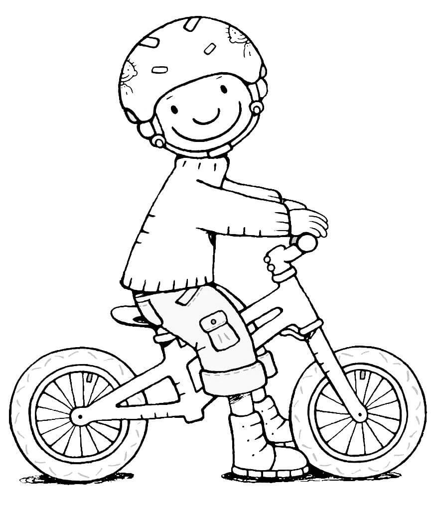 hình vẽ bé đi xe đạp cho ngộ nghĩnh