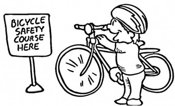 hình vẽ đen trắng xe đạp cho bé tập tô