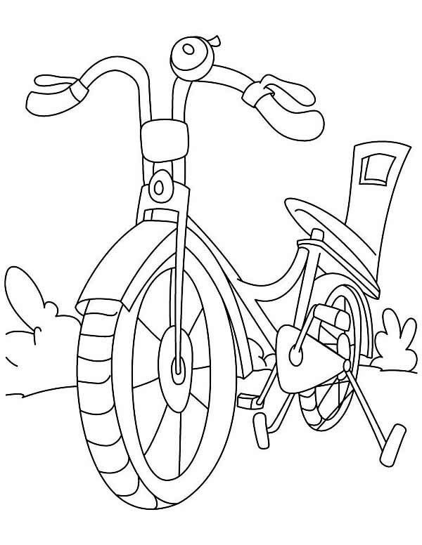 tranh tô màu xe đạp điện cho bé
