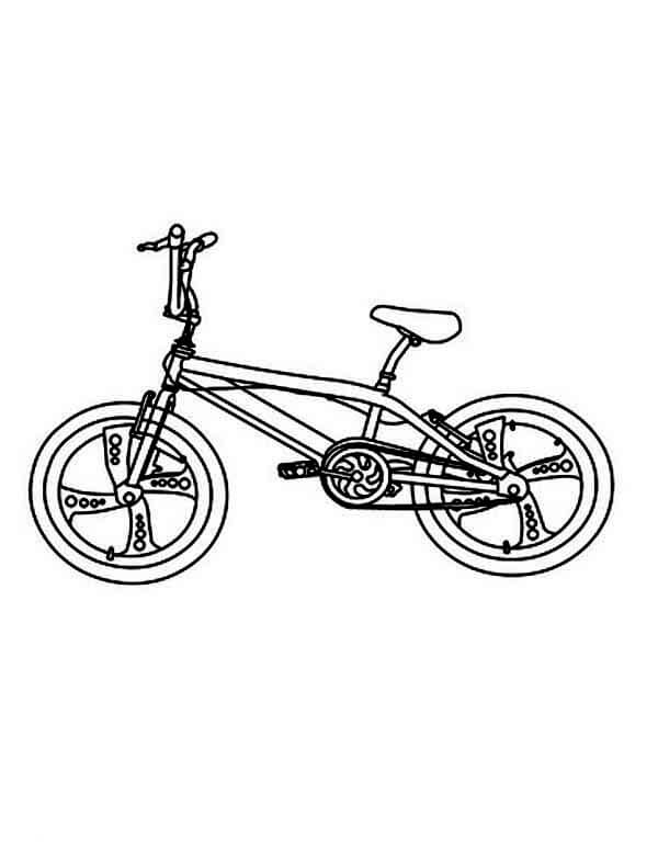 bộ hình vẽ xe đạp cho bé tập tô