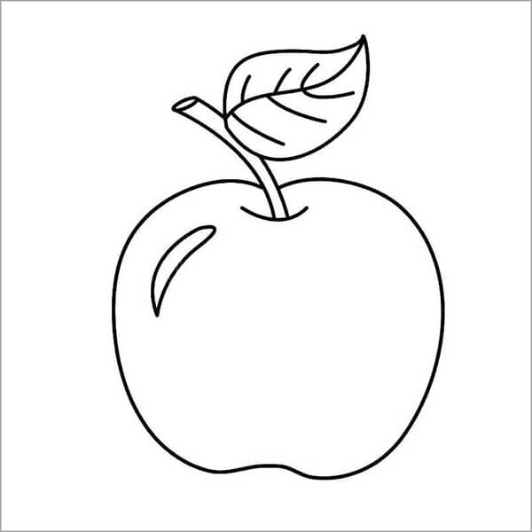 hình tô màu cho bé quả táo
