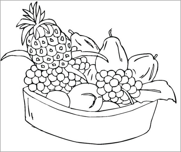 tập tranh tô màu cho bé các loại trái cây