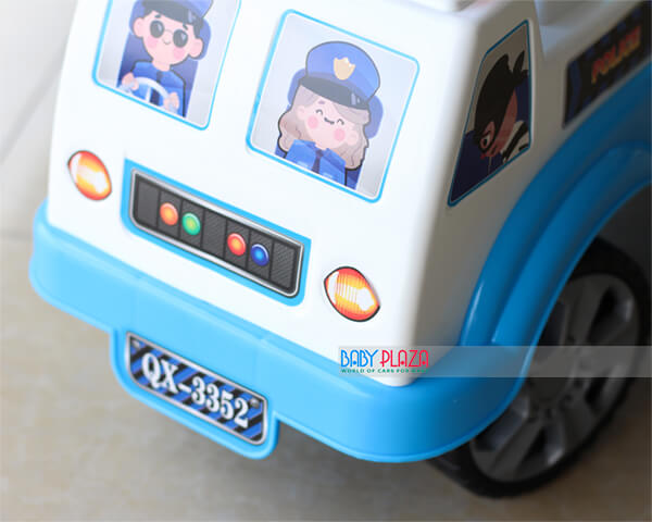 xe cảnh sát chòi chân em bé qx-3352
