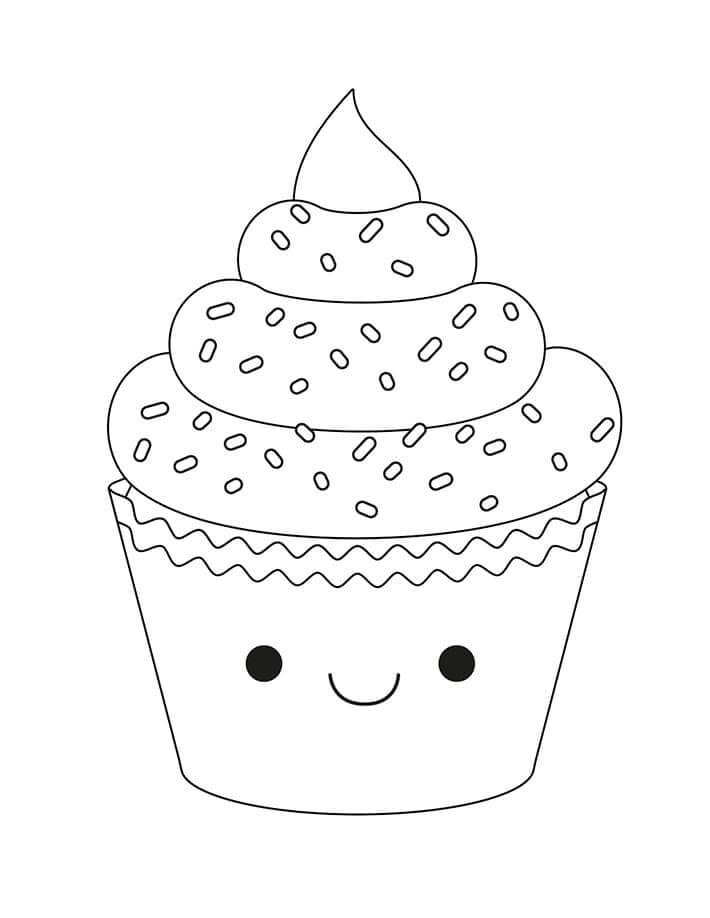hình bánh cupcake cho bé tập tô