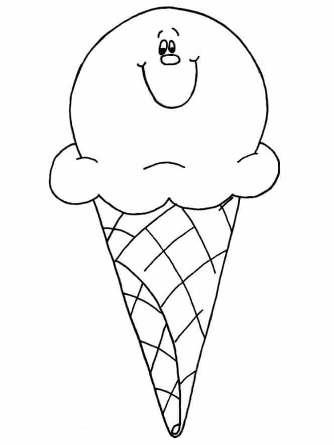 hình tô màu cây kem cho bé ngộ nghĩnh