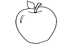 hình tô màu trái táo đỏ cho bé