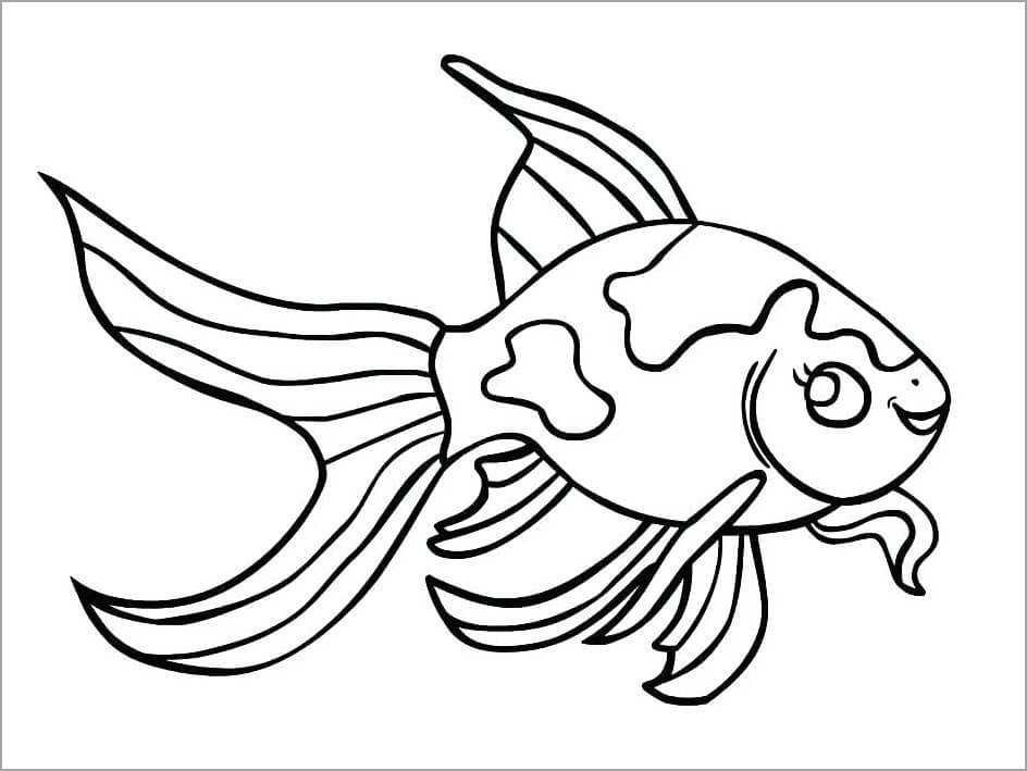 hình vẽ con cá cho bé tập tô