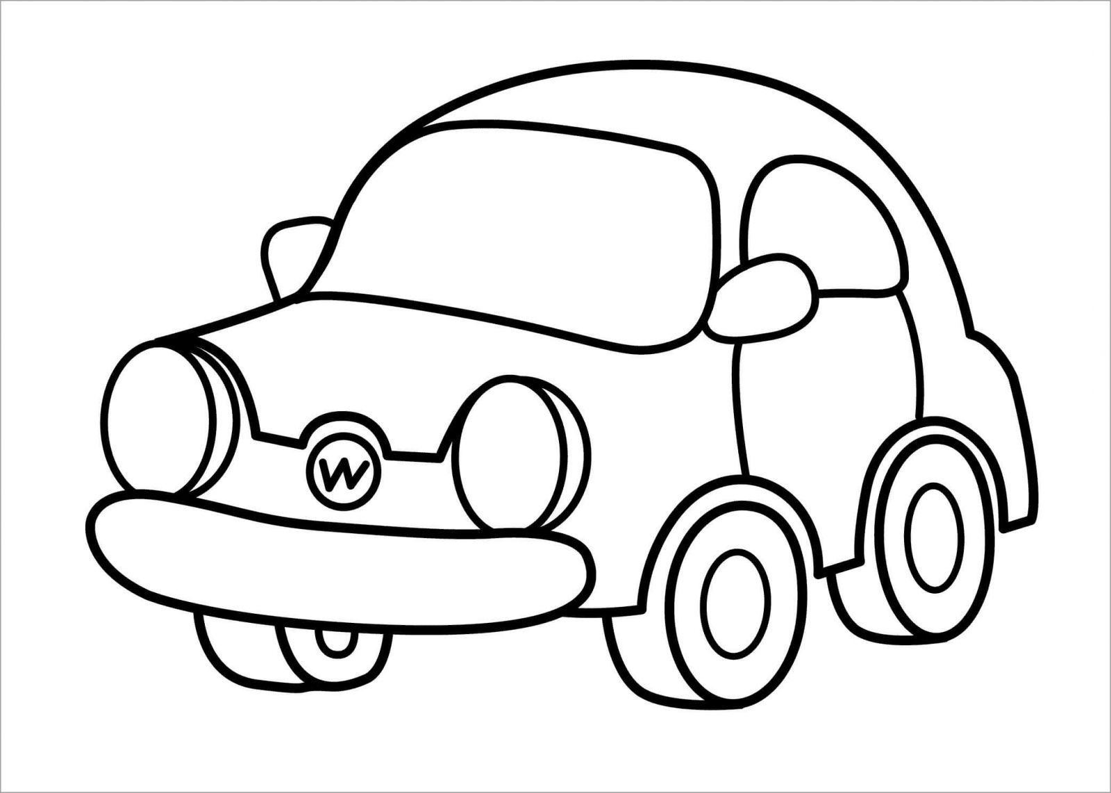 tranh ô tô điện hoạt hình cho bé