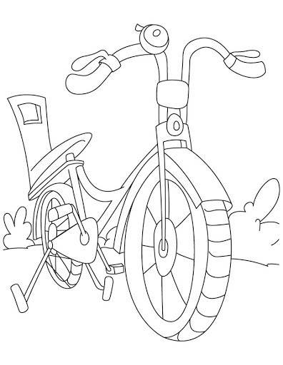 tranh xe đạp điện cho bé tô màu