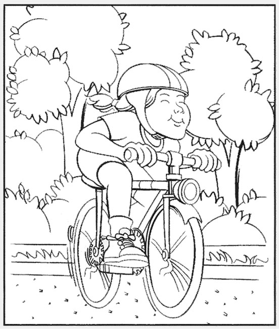 tranh tô màu về xe đạp cho bé tập tô